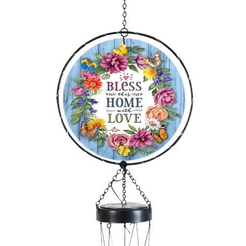 Briarwood Lane Bless This Home With Love Illuminated Wind Chime