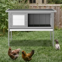 Pefilos 36" Small Rabbit Hutches for Indoor Wooden Pet House Bunny, Guinea Pig House Rabbit Cage, Gray