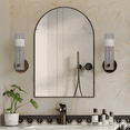 thumbnail image 4 of CONGUILIAO Wall Mounted Mirror, Arched Mirror for Bathroom, 24"x36" Arch Bathroom Mirror Has Metal Frame, Black Vanity Mirror Decor for Mantle, Bathroom, 4 of 7