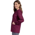 thumbnail image 1 of Landau Veste de Blouse Médicale pour Femmes à 4 Poches : Coupe Classique Décontractée, Col Rond, Boutons Pression devant et Poignets en Tricot 7525, 1 of 6