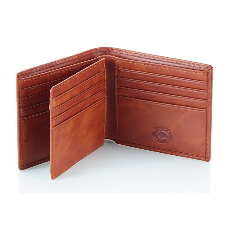 Stealth Mode Leather Bifold Wallet for Men With ID Window and RFID