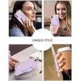 thumbnail image 6 of iPhone 12 Case, iPhone 12 Phone Case Love Heart Cute Case with Wristband Kickstand Holder Soft TPU Plating Bumper Protective Slim Shockproof Phone Case Cover for Girls Women, Purple, 6 of 16
