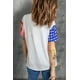 thumbnail image 2 of ABPHQTO Camiseta multicolor con bloque de color para fiesta en los EE. UU. para mujer, 2 of 5