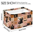 thumbnail image 3 of Foldable Storage Basket,Canvas Fabric Foldable Storage Bins with Handles Open Home Storage Bins Boxes for Toy Book Shelf Closet Baskets Orange Halloween Motif, 3 of 8