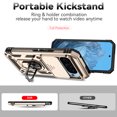 thumbnail image 2 of Allytech Rotatable Kickstand Holder Case for Google Pixel 9 - Military Grade Drop Protection - Slide Camera Cover - Heat Dissipation - Anti-Scratch Stand Case Support Magnetic Car Mount, Gold, 2 of 8