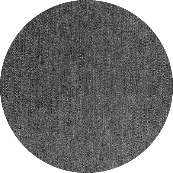 Ahgly Company Machine Washable Indoor Round Abstract Gray Modern Area Rugs, 4' Round