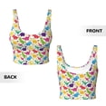 thumbnail image 4 of Yiaed Colorful Dinosaurs Print Ladies Waistcoat Women Sports Vest Vest Sports Women Sports Top Yoga Vest for women-Large, 4 of 8