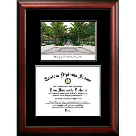 Campus Images FL989D-1411 11 x 14 in. University of South Florida Diplomate Diploma Satin Mahogany (Best Gardens In South Florida)