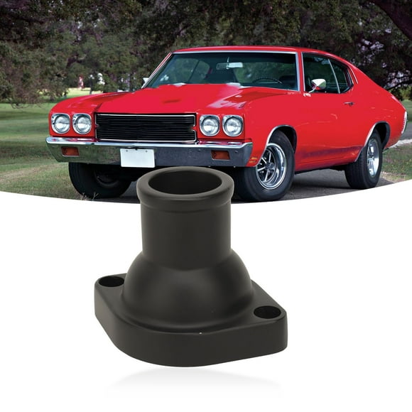 Water Neck Housing, 71 Engine Coolant Thermostat for LS LS1 LS2 LS7 Black,Polished