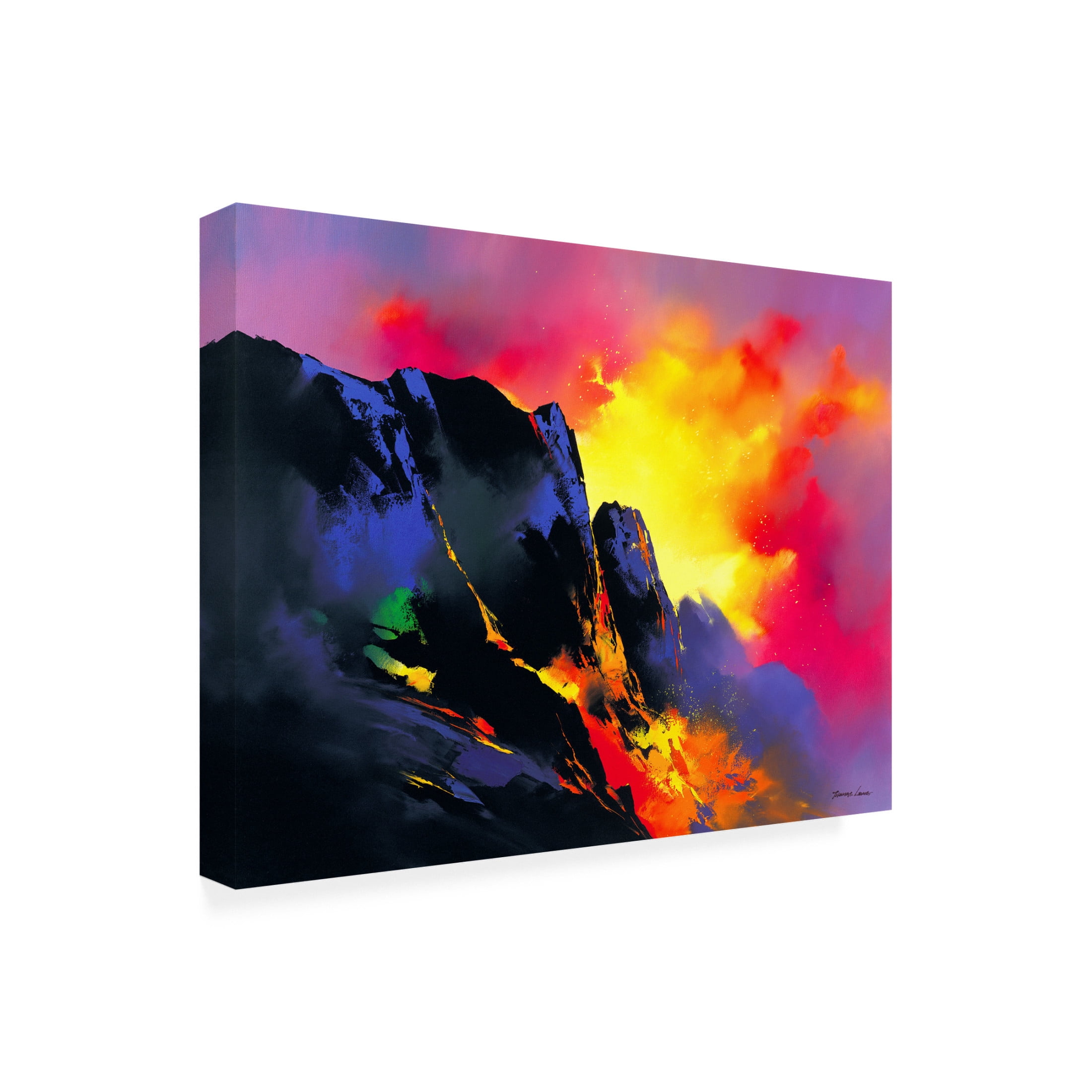 Canvas Wall Art - Thomas Leung 'Lavas Descent' Wall Art for Living Room, Bedroom, or Office Décor by Trademark Fine Art - 19 x 14 Inches