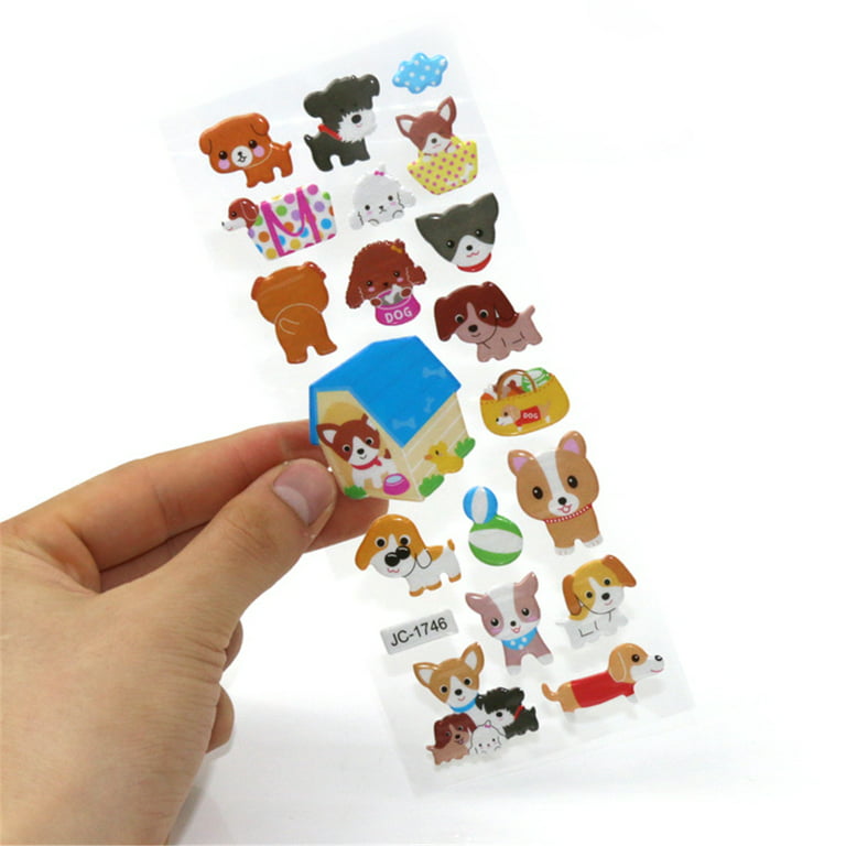 50 Pcs 3D Stickers for Water Bottles 3D Stickers for Kids Cute 3D Stickers  for Scrapbooking 3D Stickers for Bedroom