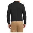 thumbnail image 2 of Yellow Rooster Men's Silk Touch Long Sleeve Polo T-Shirts Black XS, 2 of 6