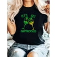 thumbnail image 2 of Women'S St. Patrick'S Day Casual Crew Neck T-Shirt, 95% Polyester 5% Elastane Knit Fabric, 180g/m², Camisetas de verano para mujer, manga corta, cuello redondo, casual, lindo, con gráficos, camisetas, 2 of 7