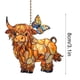 thumbnail image 2 of Highlys Cow Butterflys Suncatcher Stained Vidrio Estilo Window Hanging Farm Animales Catcher Ornament Para Hogar Window Garden Farmcasas Decor Regalo Para Cow Lover, 2 of 8