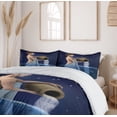 thumbnail image 6 of Ambesonne Zodiac Duvet Cover Sets, Aquarius Lady with Pail, 2-King, Blue Dark Blue, 6 of 7