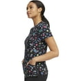 thumbnail image 4 of Cherokee Prints Scrubs Top For Women V-Neck Print CK678, XS, Checker Dots, 4 of 5