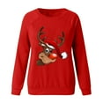 thumbnail image 3 of Heliisoer Chirstmas Chandail en Molleton à Manches Longues Imprimé pour Femmes Blouse Décontractée Pull, 3 of 4
