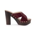 thumbnail image 3 of BLISSFUL STEP Platform Sandals Crisscross Strap Chunky Heels Sandals for Women, 3 of 6