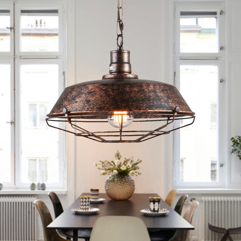 Vintage Rustic Modern Industrial Black Lamp Shade Pendant Ceiling LED