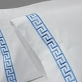 thumbnail image 2 of 100% Combed Cotton 400 Thread Count Embroidered Sheet Set (Twin,light blue), 2 of 3