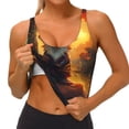 thumbnail image 3 of Honeii Sunset Maple Tree Fox patten Workout Crop Tank Top for Women Yoga Tank Tops Athletic Sports Shirts Exercise Undershirts,Sports Bra,Sports vest-Large, 3 of 8