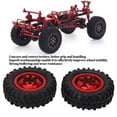thumbnail image 2 of RC Metal Rims Rubber Tires,Wheel Rims Tires,2pcs/set 55mm Metal Wheel Rims Tires Set for 1/24 RC Car Wheel Rim Rubber Tyre[Red], 2 of 4
