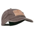 thumbnail image 5 of Tan American Flag Embroidered Washed Cap - Brown OSFM, 5 of 5