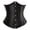Black, variant on Corset Underbust Top Lace up Boned Brocade Waist Training Plus Size Orange 2XL