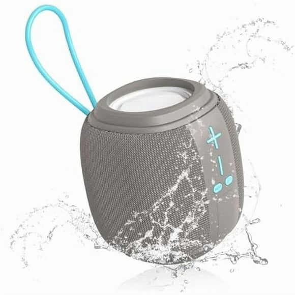 wonima11 Portable Wireless Speaker, BT5.3, IPX6 Waterproof,Stereo Sound, RGB Lights,TWS Pairing,TF-Card in, for Home Theater, Party,Outdoor Travel (Gray)