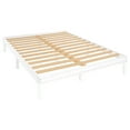 thumbnail image 6 of 14 Inch Queen Solid Wood Platform Bed Frame, No Squeak Bed Frame with Wooden Slats, No Box Spring Needed, 9.2” Under Bed Storage – White, 6 of 8