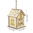 thumbnail image 5 of Christmas Tree Wooden House LED Light Santa Claus Snowman Elk Illuminated Cabin Decorations, 5 of 5