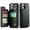 Black, variant on for iPhone 11 Pro Case with Card Holder, Wallet Case for Women Men with RFID Blocking, Durable Leather Kickstand Magnetic Clasp Shockproof Phone Case for iPhone 11 Pro