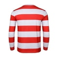 thumbnail image 4 of Set de disfraces FOCUSOUL, camiseta a rayas rojas y blancas para hombre adulto, 4 of 8