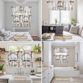 thumbnail image 6 of Home Sweet Kitchen Curtains Sets for Windows 24 Inch Length, Wreath Botanical Farmhouse Plants Gradient Brown Rod Pocket Window Treatments Tier Curtains and Valances Set for Bedroom/Bathroom, 6 of 8