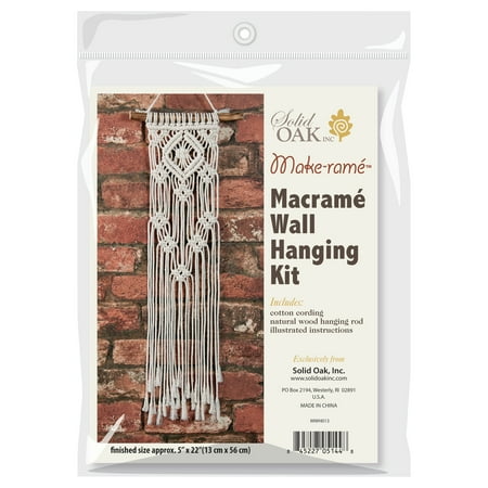 UPC: 0845227051448 | Make-rame Lacy Diamonds Macrame Mini Wall Hanging Kit