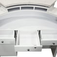 thumbnail image 4 of MAYAKOBA NAPA Reception Desk Curve Table with Marble Top, Office Restaurant Beauty Spa Salon Furniture, Luxe White/Silver Accents, 4 of 7