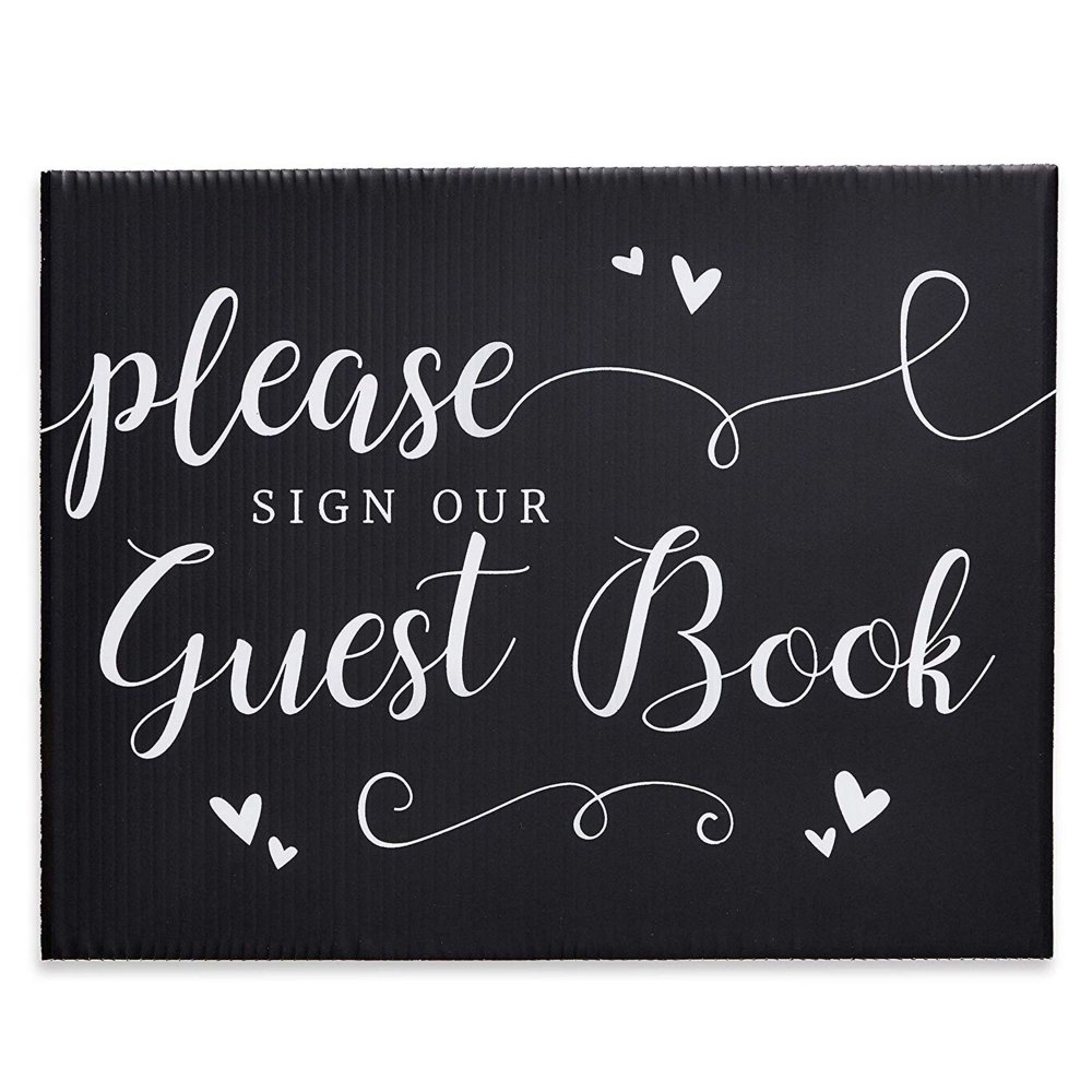 3-Pack Please Sign Our Guest Book Wedding Party Table Decoration Sign