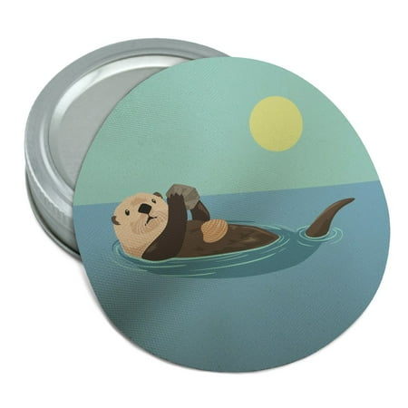 

Sea Otter Eating Giant Clam Round Rubber Non-Slip Jar Gripper Lid Opener