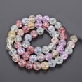 thumbnail image 2 of Glass Beads Strands Dyed & Heated Round Colorful 8mm Hole: 1.2mm about 50~51pcs/strand 15.35 inch(39cm), 2 of 3