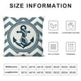 thumbnail image 5 of BCIIG Nautical Theme Pillow Cover 20x20 Inch Navy Blue Anchor Gray Stripes Decor Cushion Cover for Kids Teens Adults Ocean Travel Style Soft Square Cushion Case for Office Living Room, 5 of 5