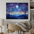 thumbnail image 2 of Designart "Dreaming in Indigo III" Abstract Landscape Metal Wall Decor, 2 of 5