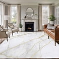 thumbnail image 2 of Grey Gold Marble Area&nbsp;Rug 5x8ft Gold Lines Non-Slip&nbsp;Washable Square&nbsp;Rugs Soft Felt Indoor Floor Mat for Bedroom Kitchen Living Room Bathroom, 2 of 9