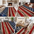 thumbnail image 5 of Large Area Rugs for Living Room Bedroom, American Flag 5'x8' Rug Washable Carpet Runner Indoor Outdoor, Vintage USA Flag Wooden Non Slip Floor Mats Rug for Kitchen, Bathroom, 5 of 8