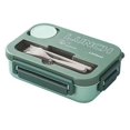 thumbnail image 1 of Bento Lunch Box with Cutlery, 4 Compartments, Leakproof, Microwave & Dishwasher Safe for Adults and, 1 of 5