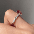 thumbnail image 3 of 2 Ct Heart Cut Alexandrite Engagement Ring in 925 Sterling Silver- Promise Ring For Women Accessories, 3 of 5