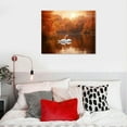 thumbnail image 3 of Shiartex Fall Decor Mangrove Swan Lake Ready to Hang Canvas Wall Art Picture 20x16in for Living Room Bedroom 20x16in, 3 of 3
