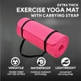 thumbnail image 3 of BalanceFrom GoCloud Extra Thick Non-Slip Yoga Mat, 71" x 24" with Carrying Strap and Knee Pad, Pink, 3 of 9