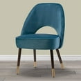 thumbnail image 2 of Set of 2 Alora Retro Modern Caramel Brown Arm Chair with Black Steel Legs, 2 of 9