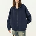 thumbnail image 4 of MKLEKYY Veste Matelassée à Enfiler pour Femmes Automne Cardigan Version Hommes et Femmes Hauts Polyvalents Décontracté Double Fermeture Éclair Tendance, 4 of 5