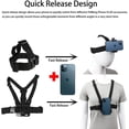thumbnail image 4 of SHENMO Hero Action Camera Accessory Kit, New Quick Release Chest Strap, Head Strap Mount Kit, Compatible with GoPro Hero 987654Session, DJI Osmo Action,, 4 of 5
